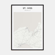 St. Ives Map Portrait Poster