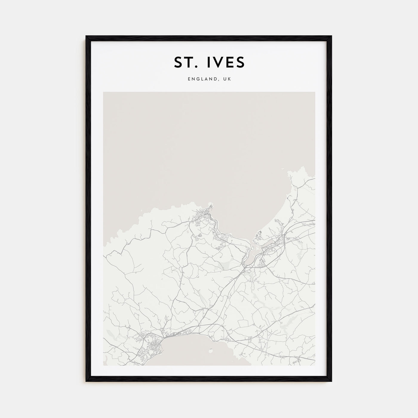 St. Ives Map Portrait Poster