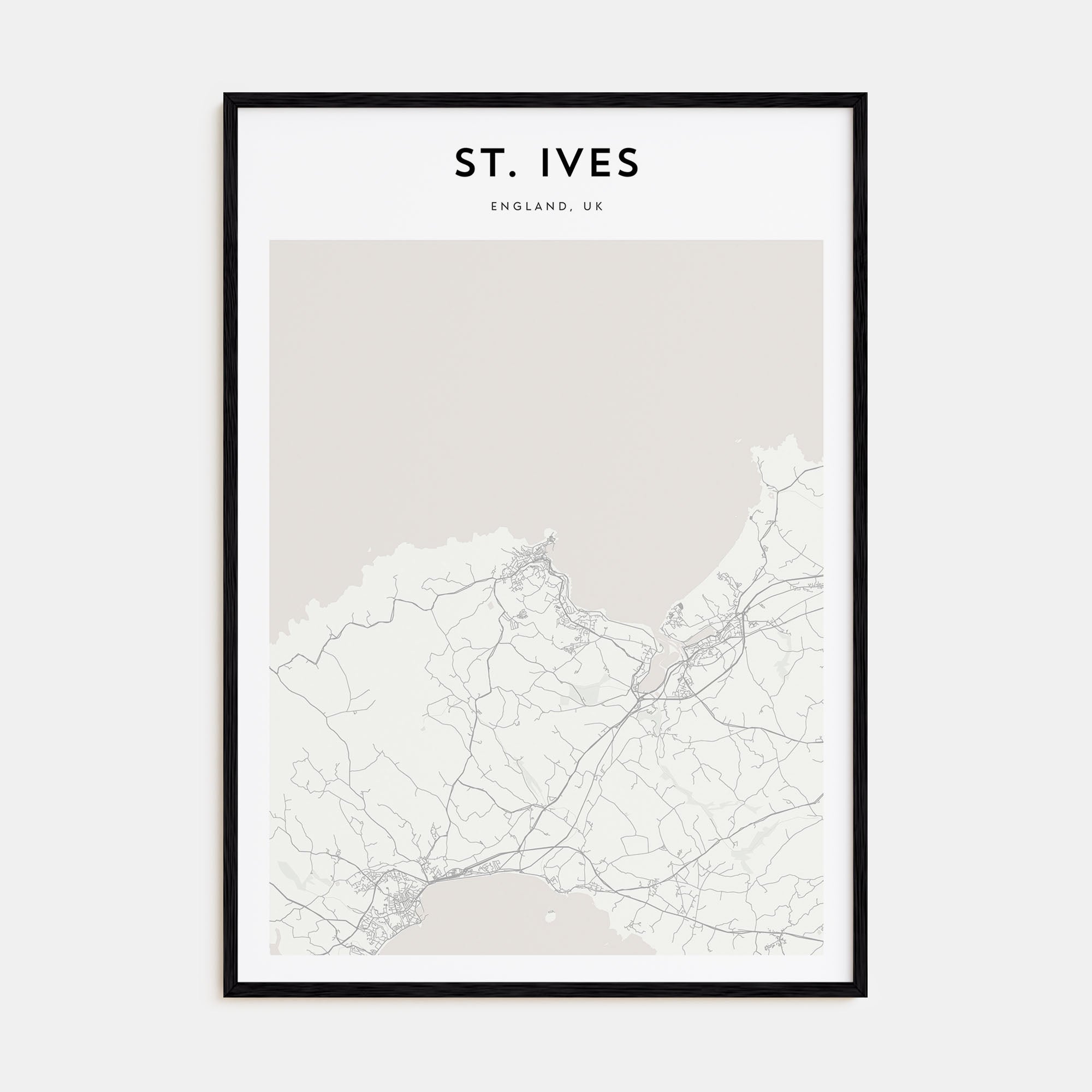 St. Ives Map Portrait Poster