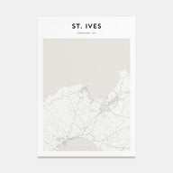 St. Ives Map Portrait Poster