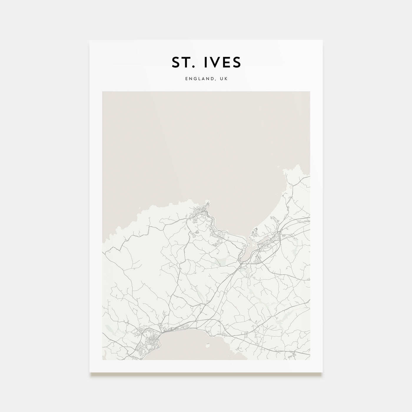 St. Ives Map Portrait Poster