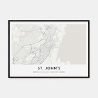 St. John's Map Landscape Poster