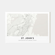 St. John's Map Landscape Poster