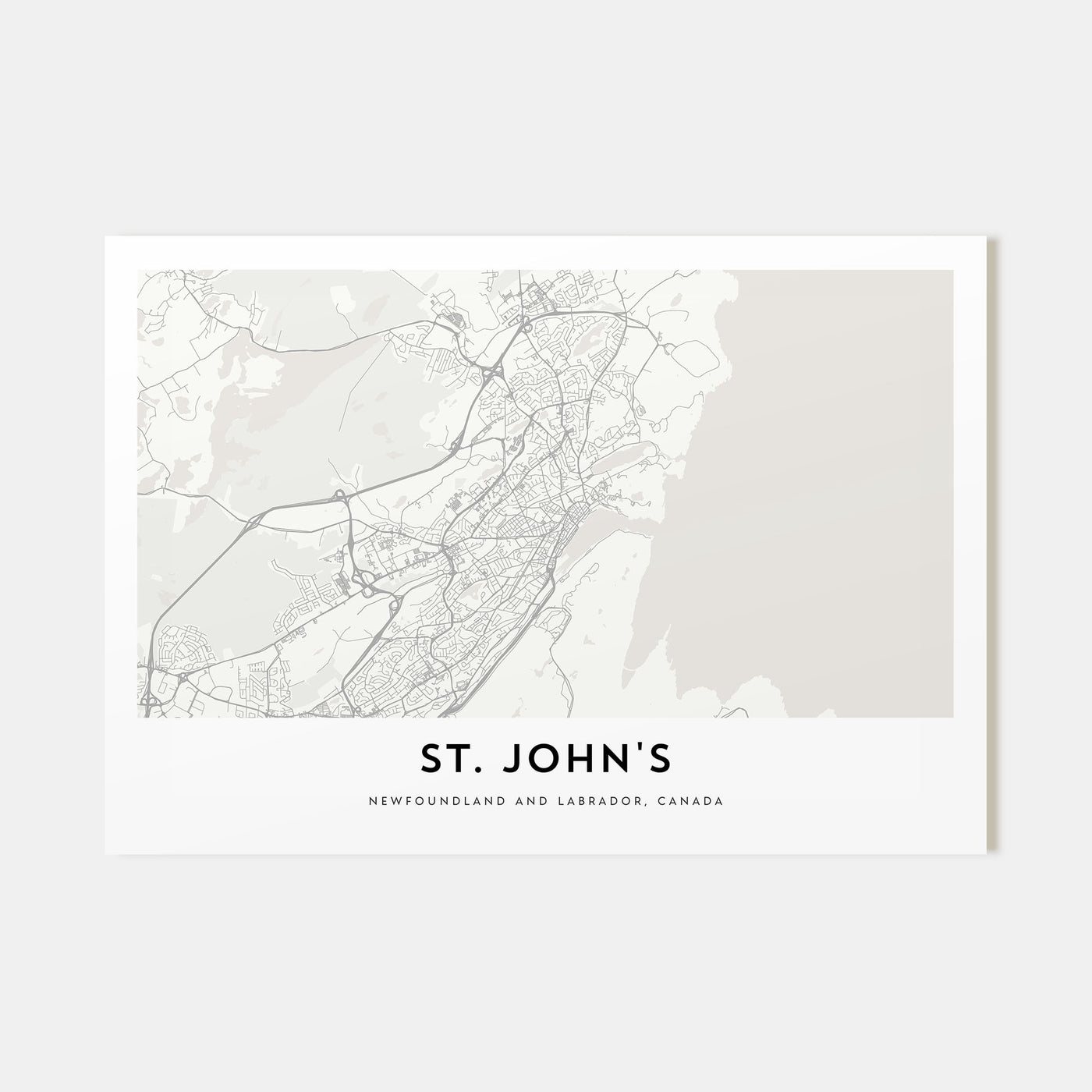 St. John's Map Landscape Poster