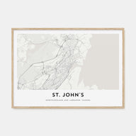 St. John's Map Landscape Poster