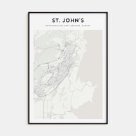 St. John's Map Portrait Poster