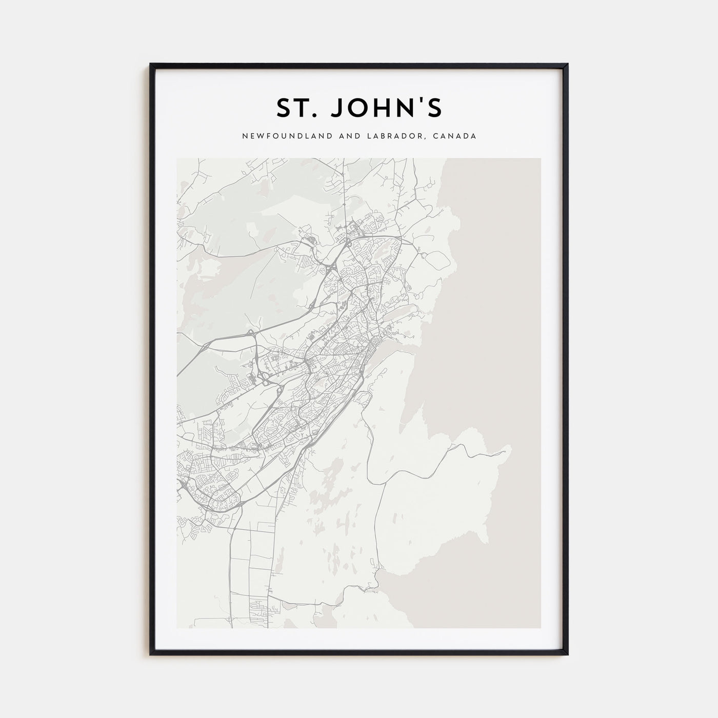 St. John's Map Portrait Poster