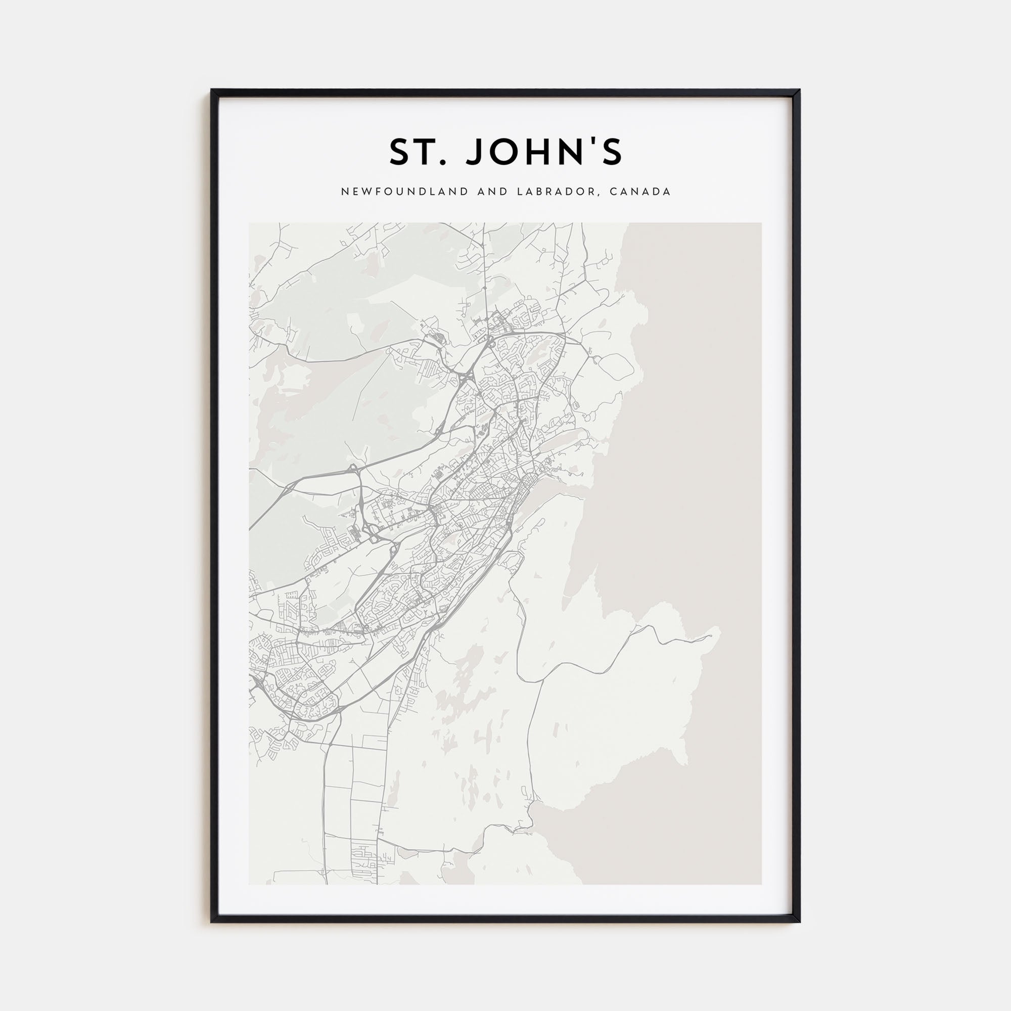 St. John's Map Portrait Poster
