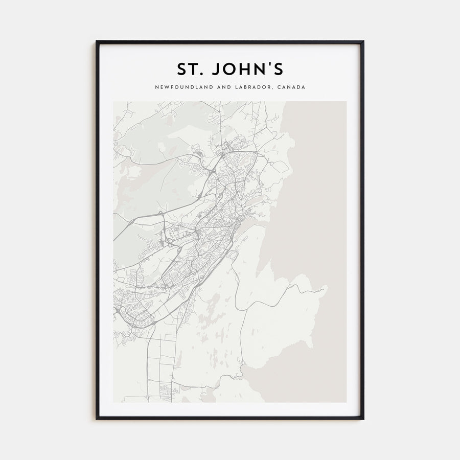 St. John's Map Portrait Poster