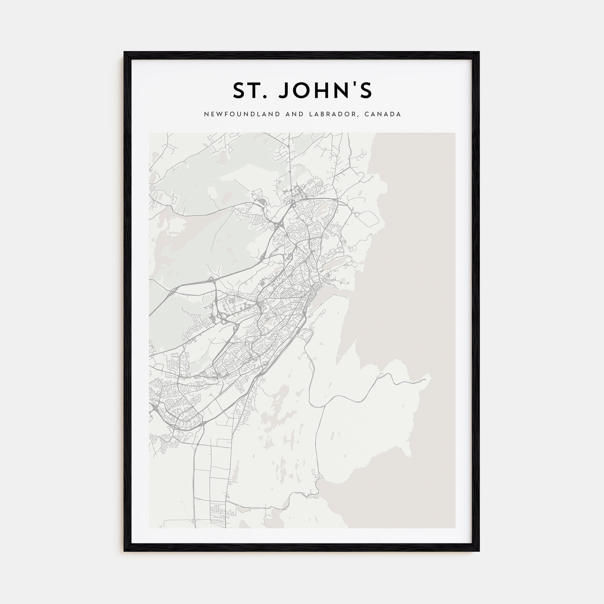 St. John's Map Portrait Poster