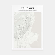 St. John's Map Portrait Poster