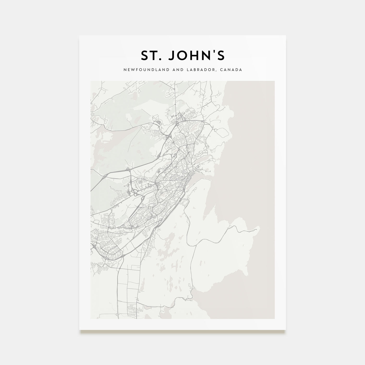St. John's Map Portrait Poster