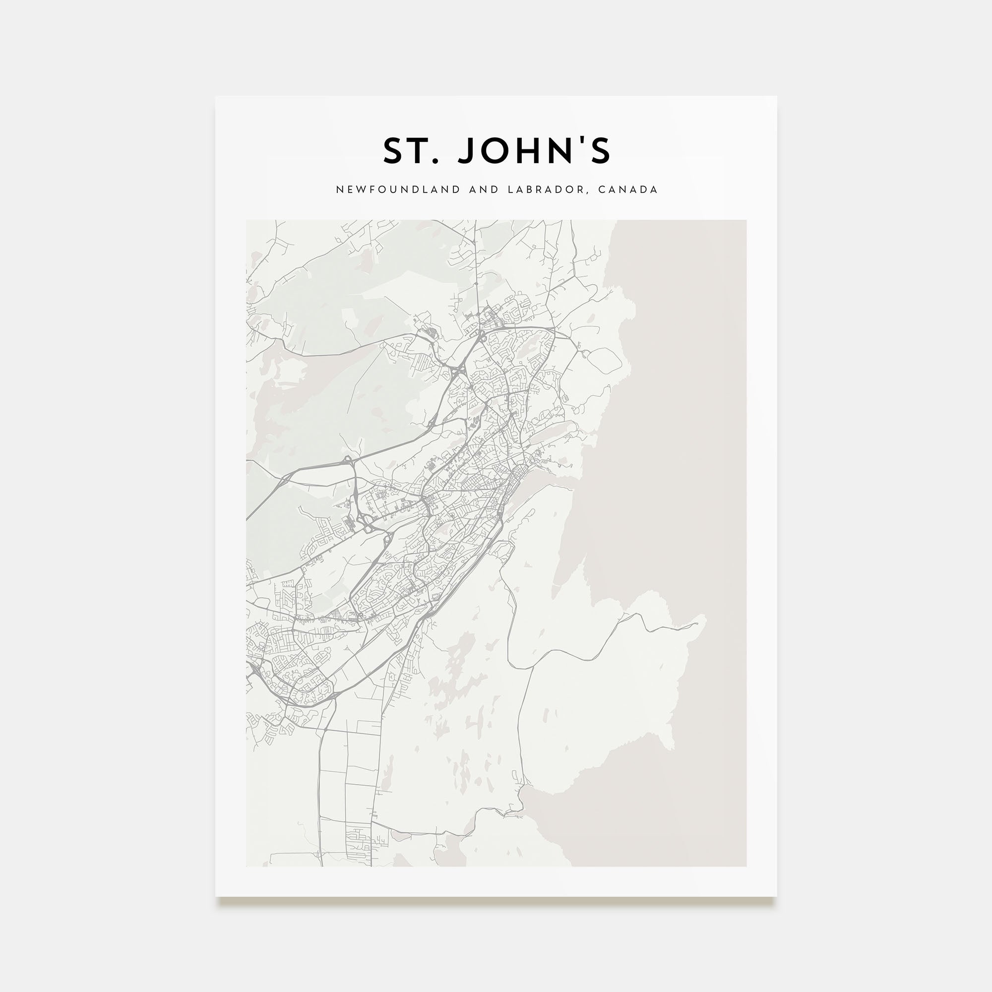 St. John's Map Portrait Poster