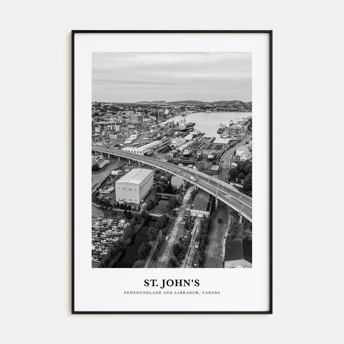 St. John's Portrait B&W Poster
