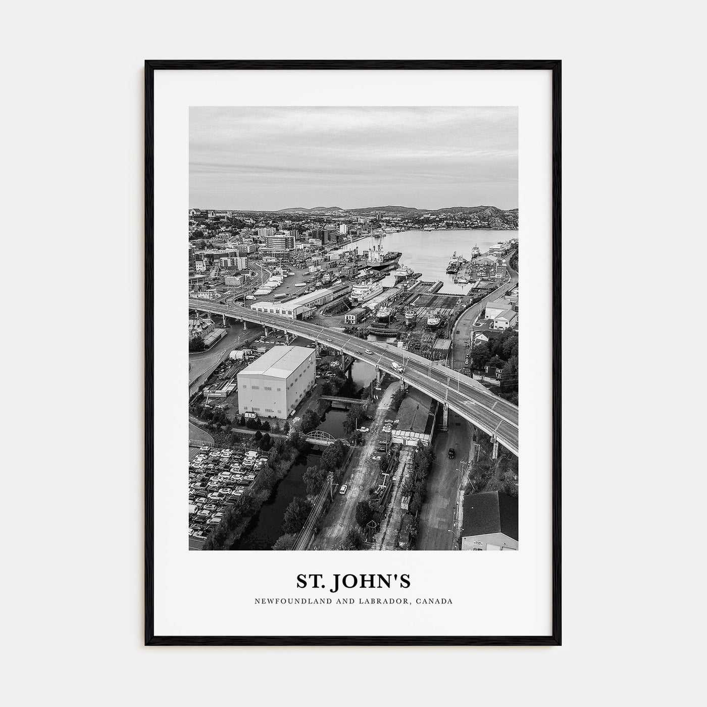 St. John's Portrait B&W Poster