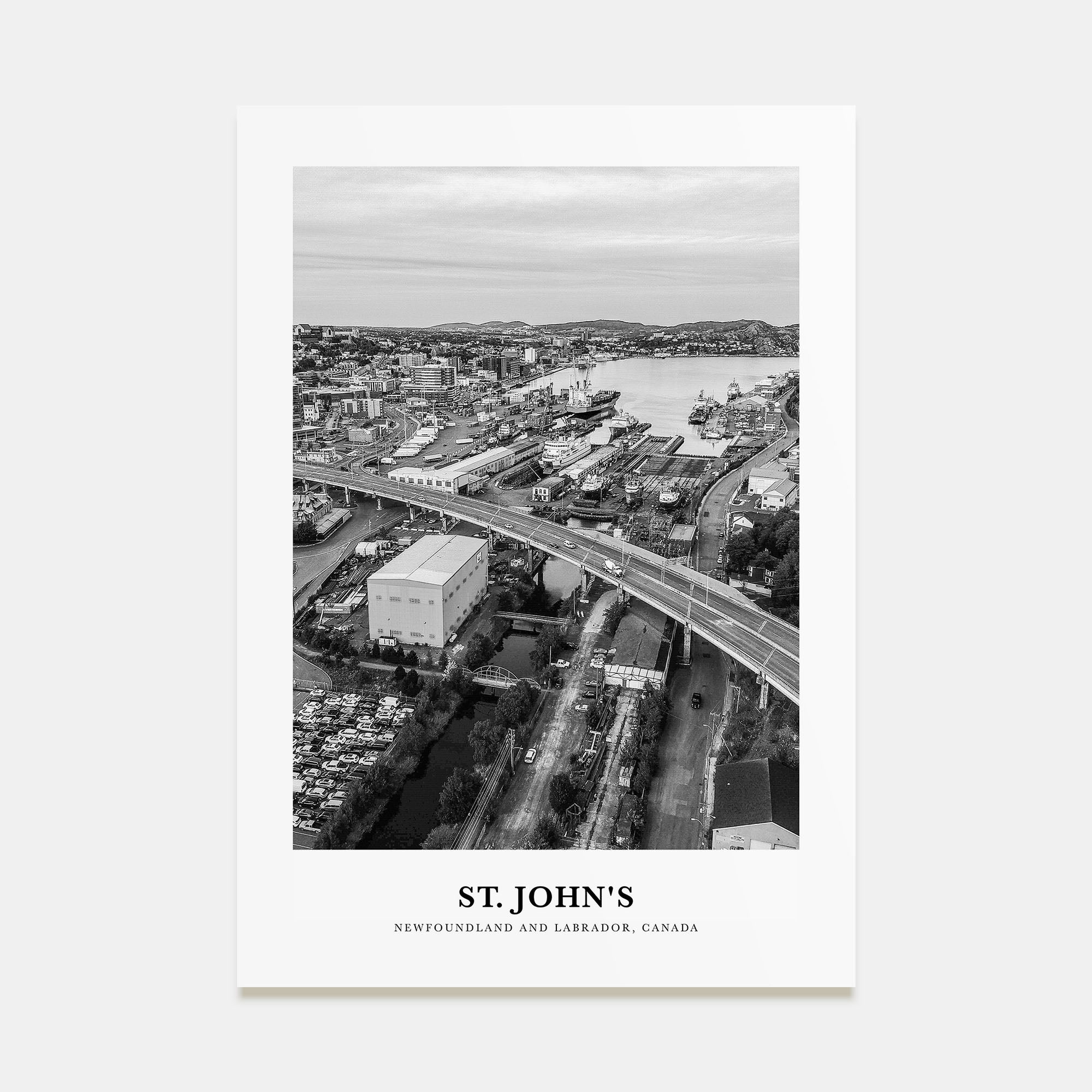 St. John's Portrait B&W Poster