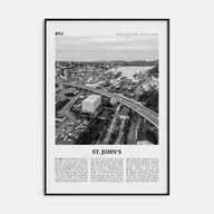 St. John's Travel B&W Poster
