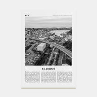 St. John's Travel B&W Poster