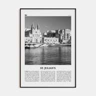 St. Julian's Travel B&W Poster