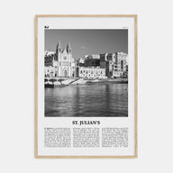 St. Julian's Travel B&W Poster