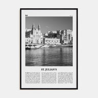 St. Julian's Travel B&W Poster