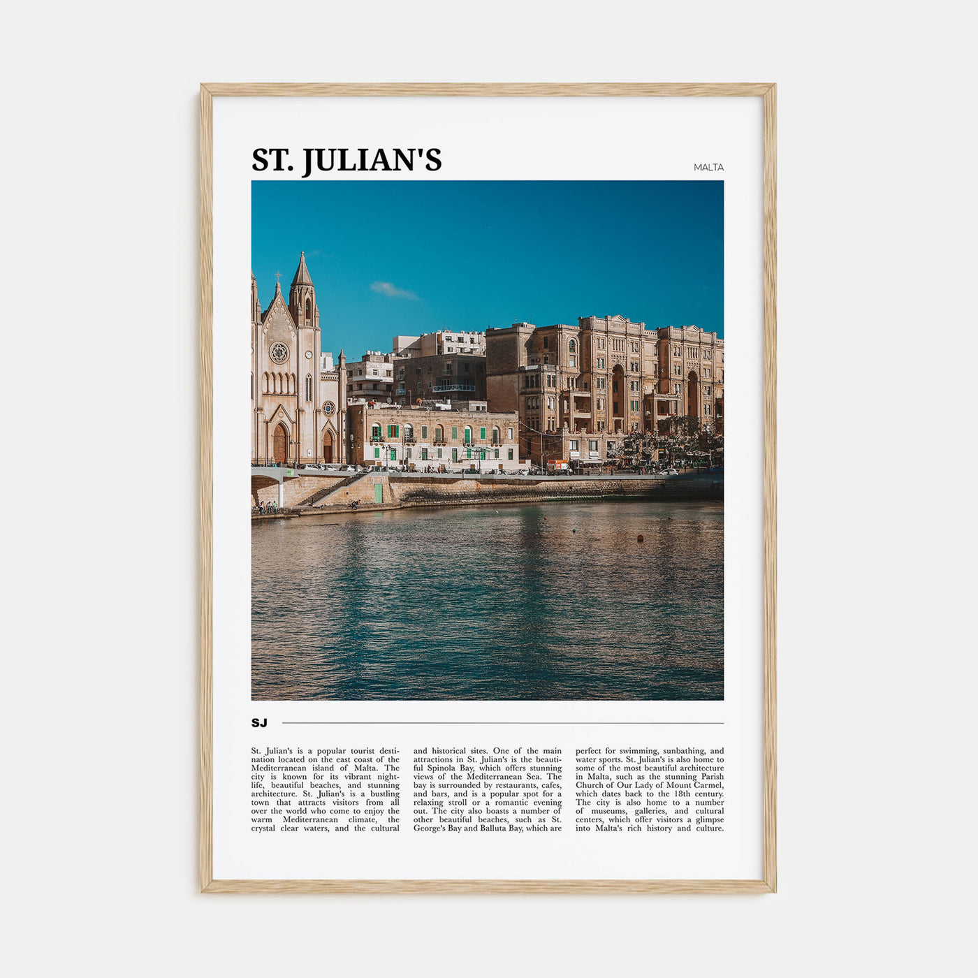St. Julian's Travel Color Poster