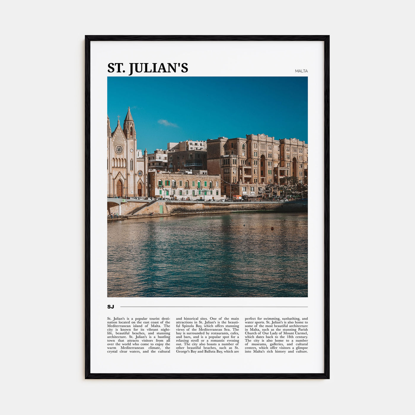 St. Julian's Travel Color Poster