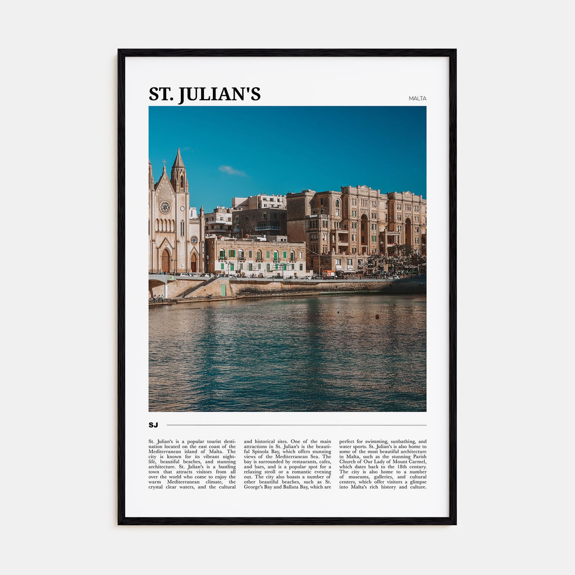 St. Julian's Travel Color Poster