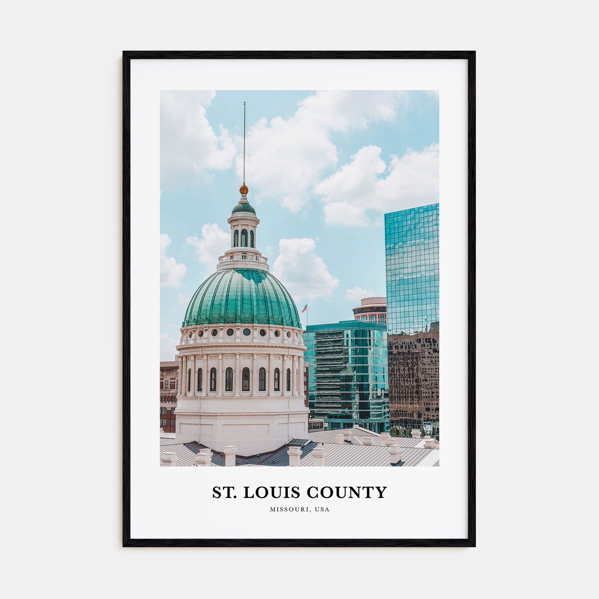 St. Louis County Portrait Color Poster