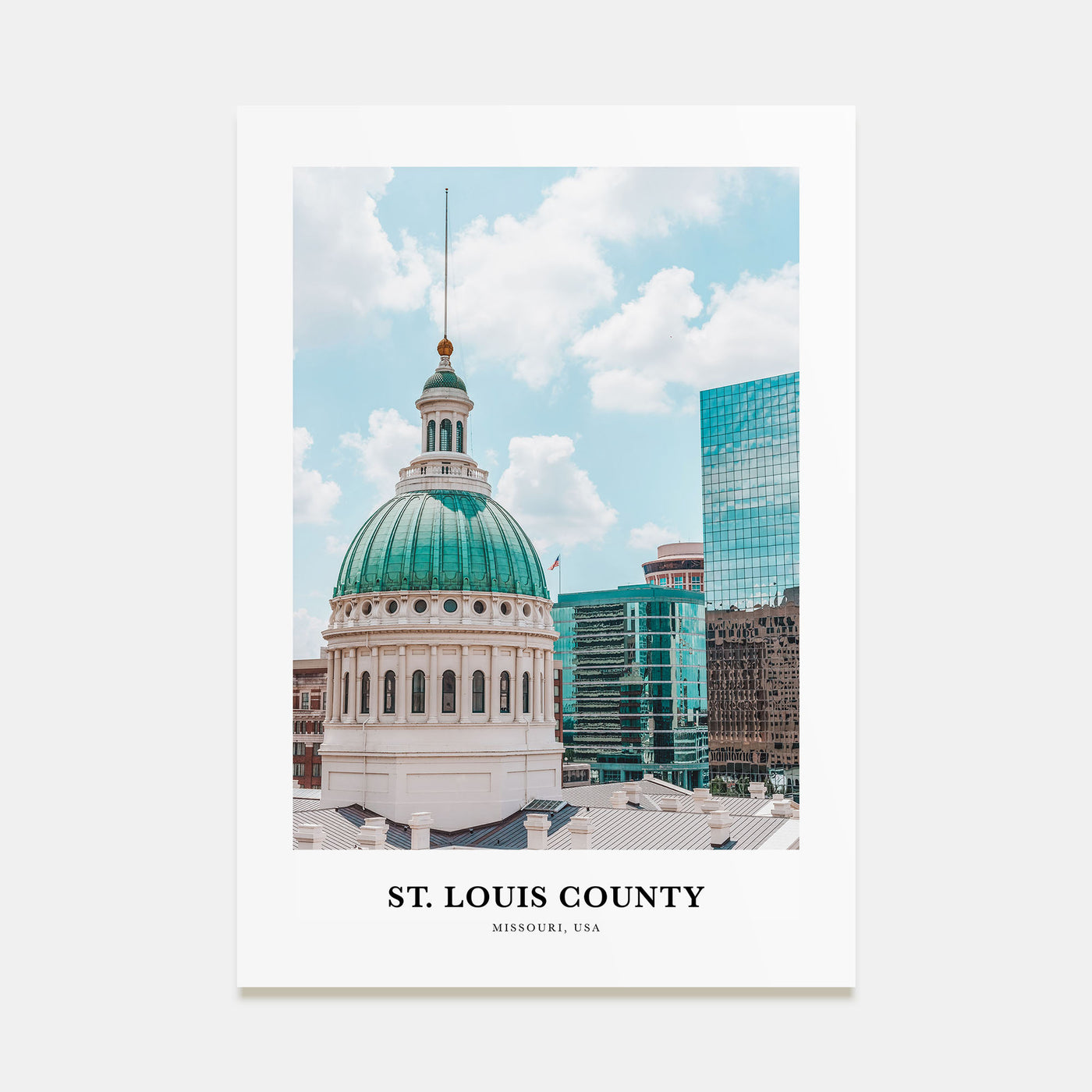 St. Louis County Portrait Color Poster