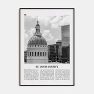 St. Louis County Travel B&W Poster