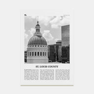St. Louis County Travel B&W Poster