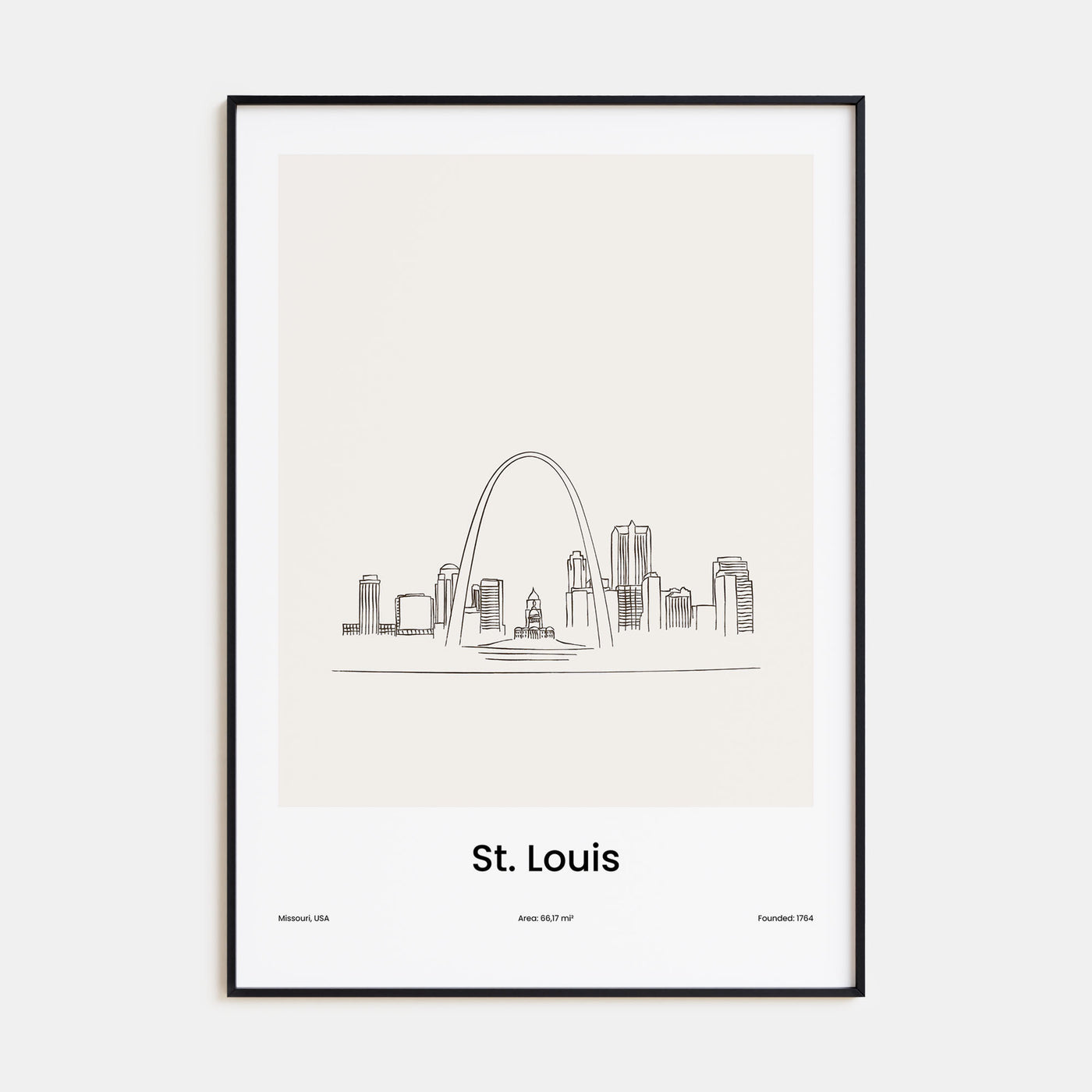 St. Louis Drawn Poster