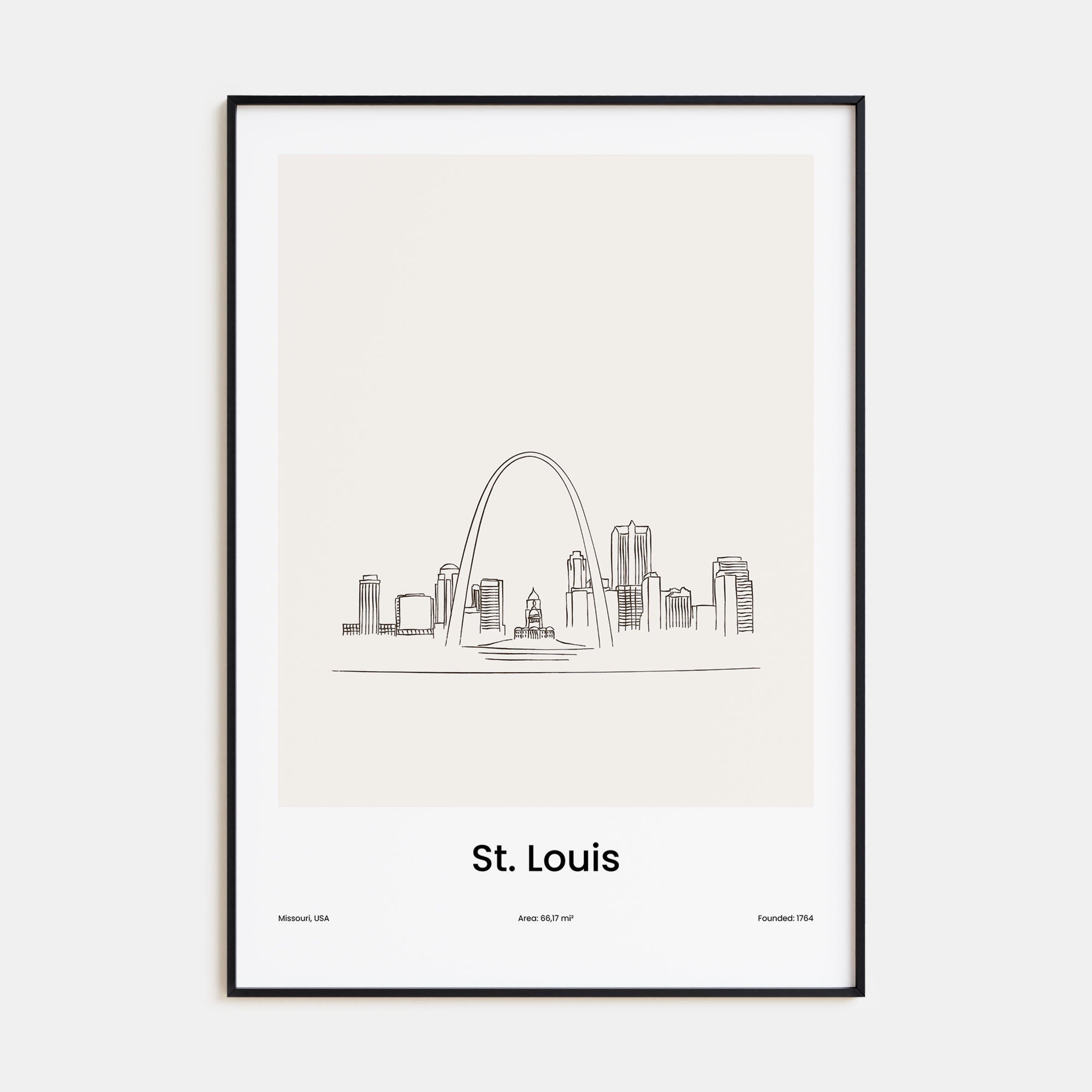 St. Louis Drawn Poster