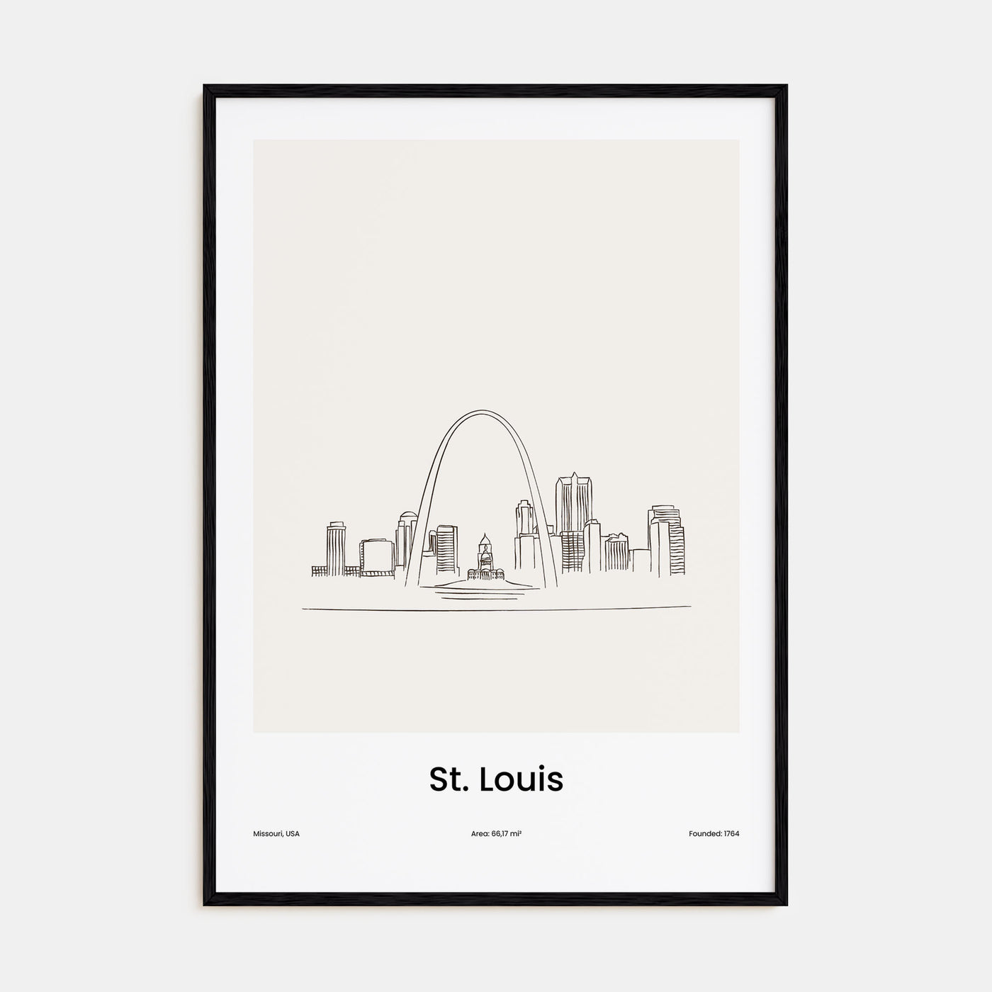 St. Louis Drawn Poster