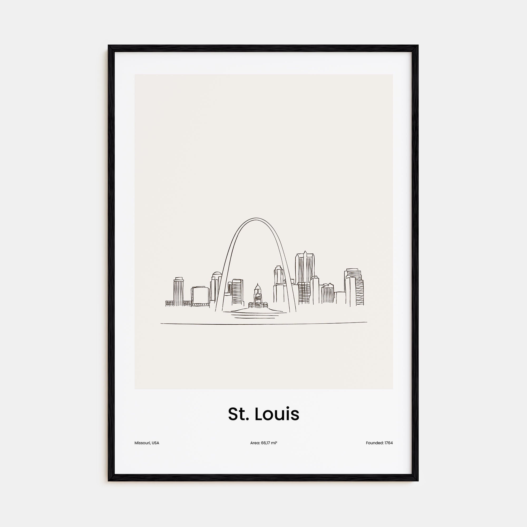 St. Louis Drawn Poster