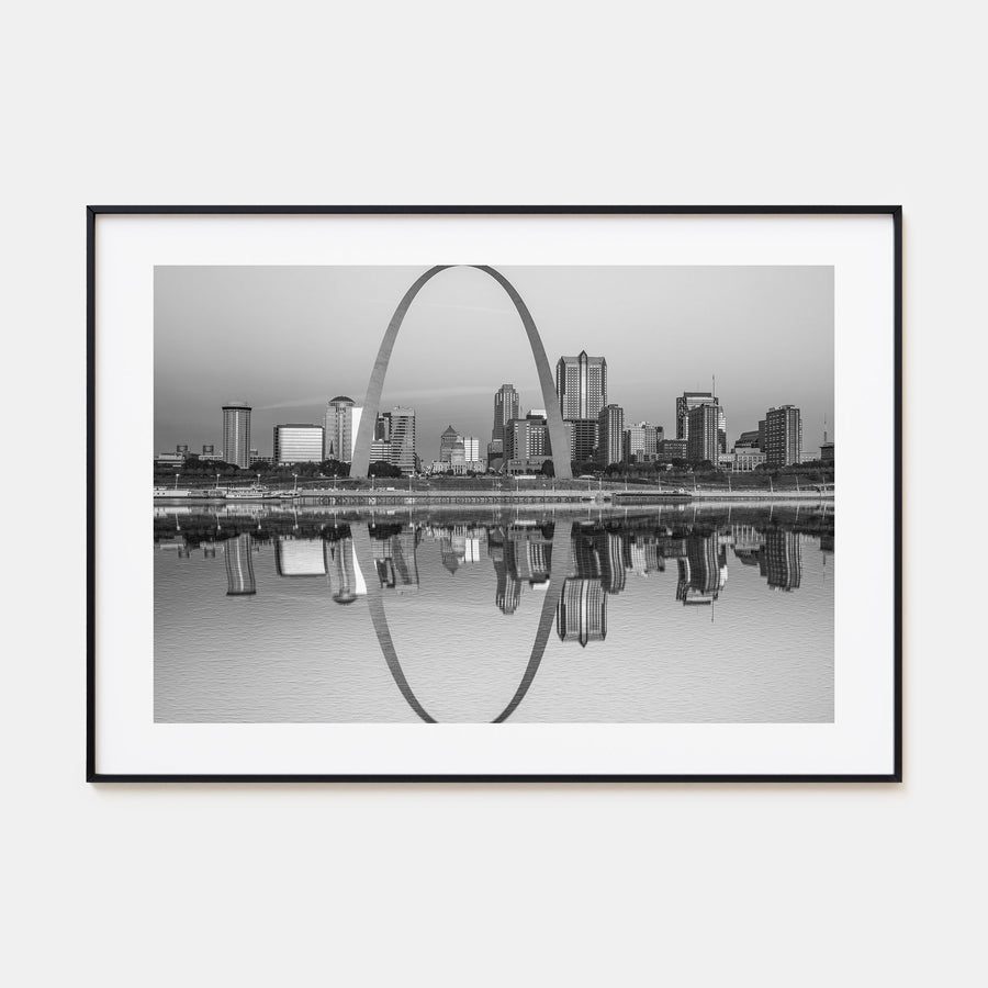 St. Louis Landscape B&W Poster