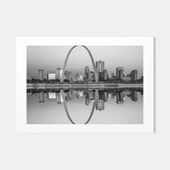 St. Louis Landscape B&W Poster