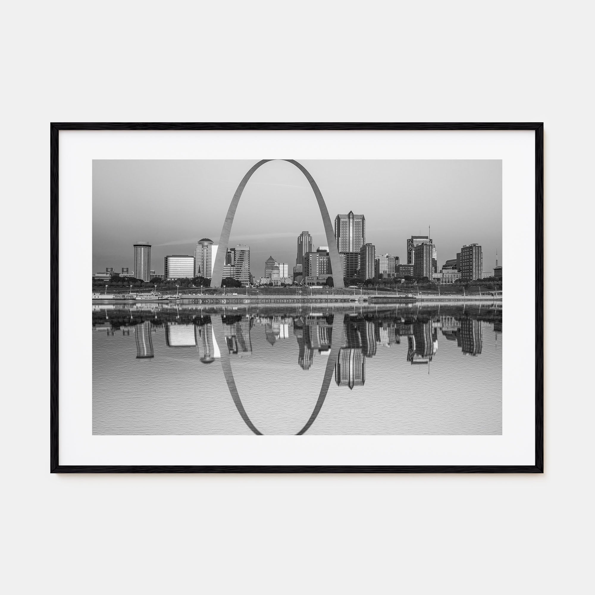 St. Louis Landscape B&W Poster