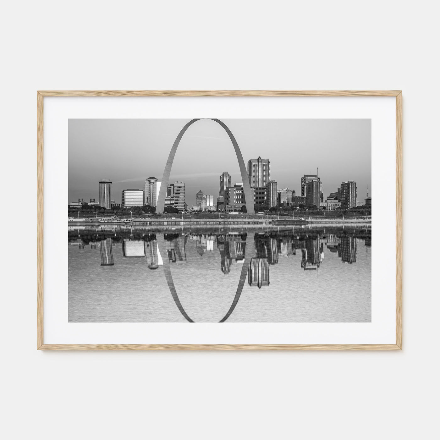 St. Louis Landscape B&W Poster