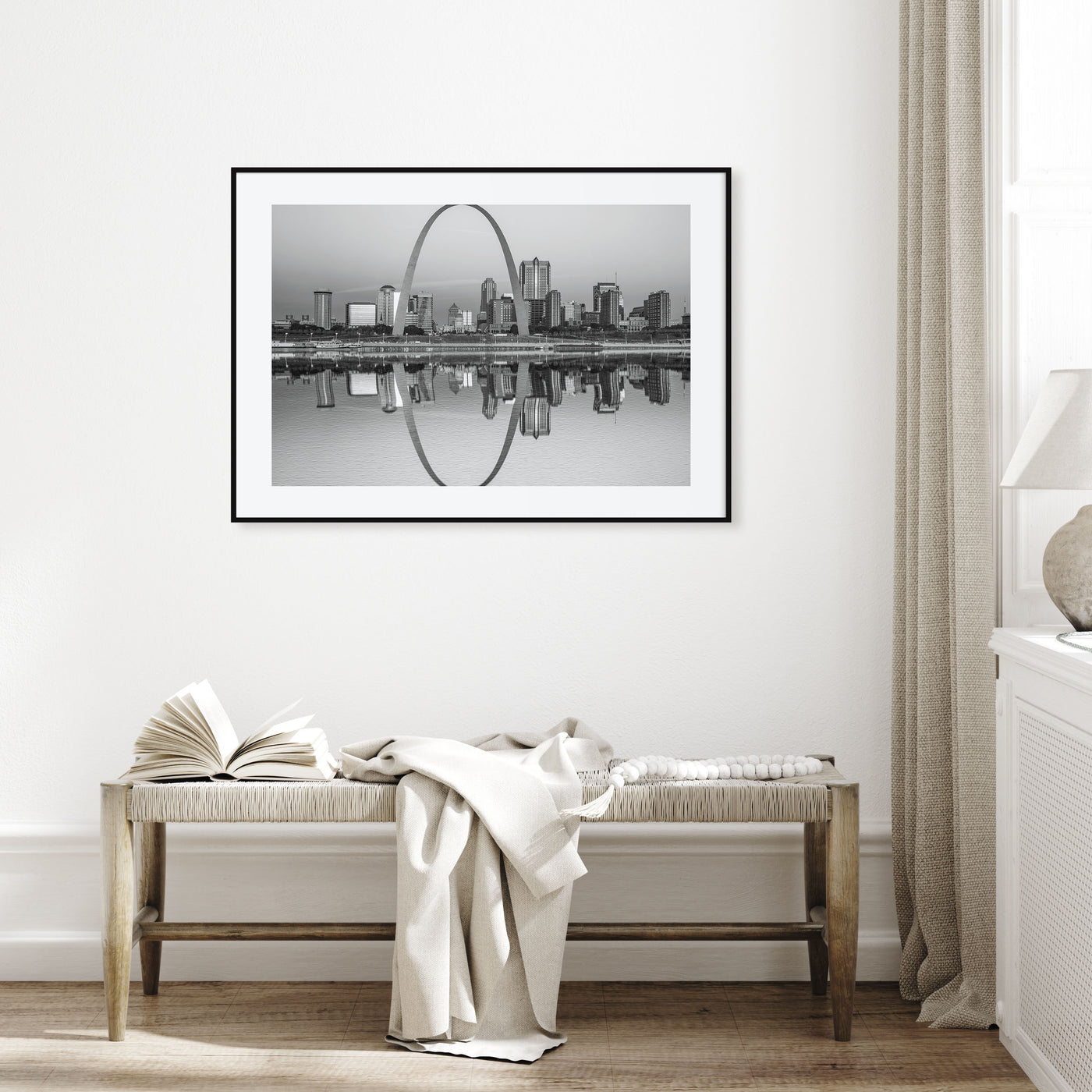 St. Louis Landscape B&W Poster