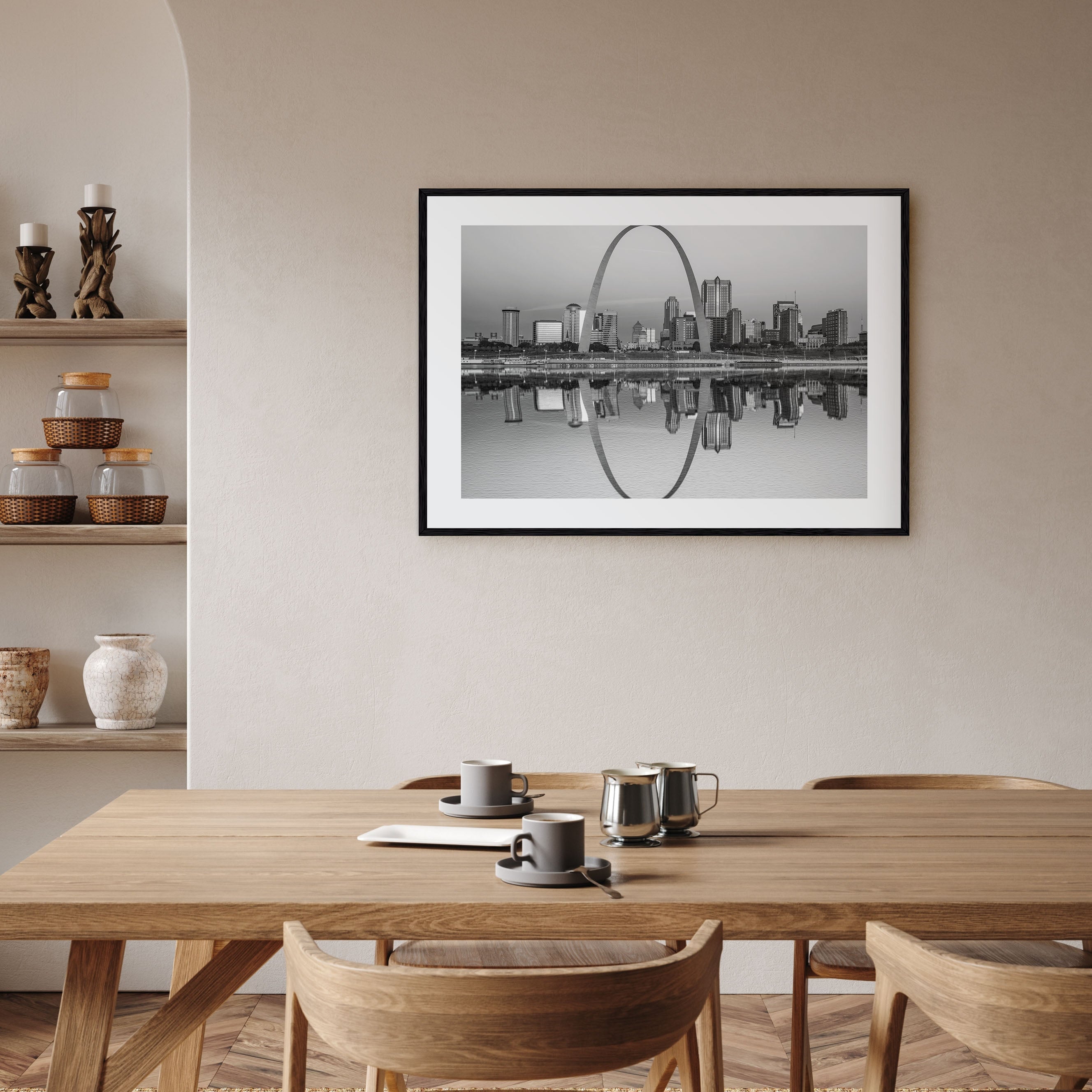 St. Louis Landscape B&W Poster
