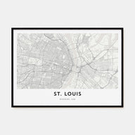 St. Louis Map Landscape Poster