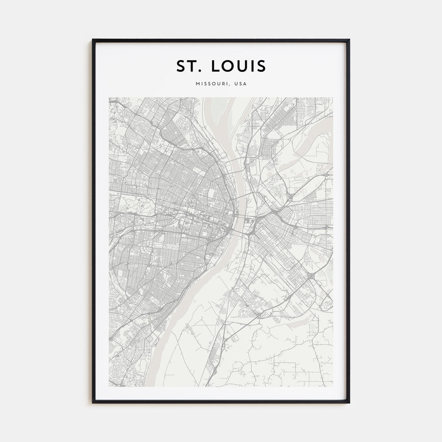 St. Louis Map Portrait Poster