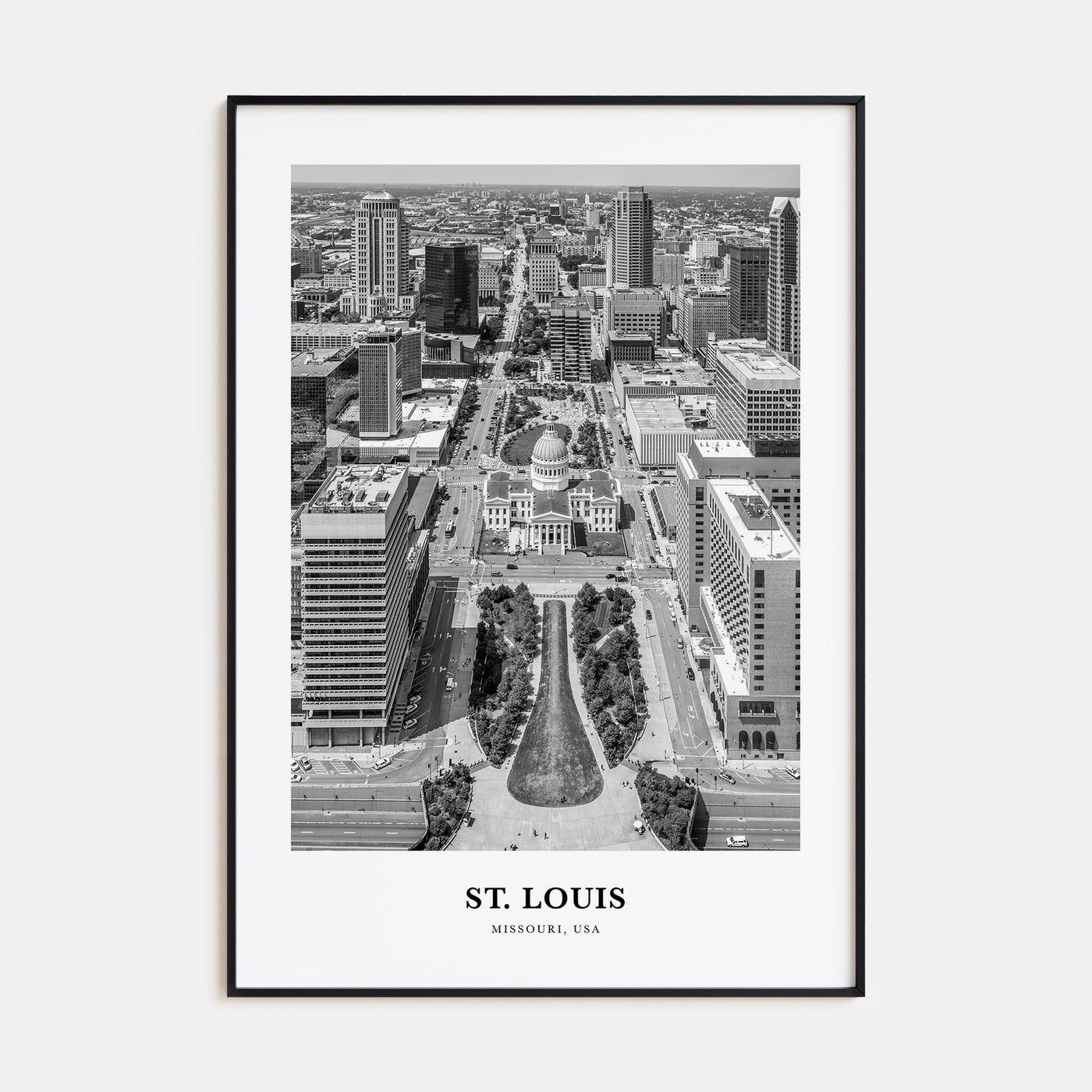 St. Louis Portrait B&W No 2 Poster