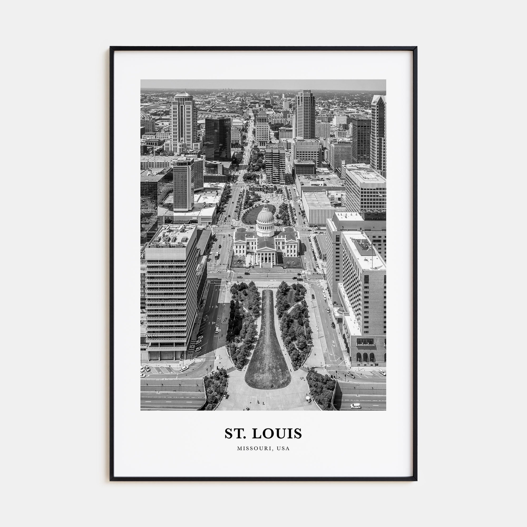 St. Louis Portrait B&W No 2 Poster