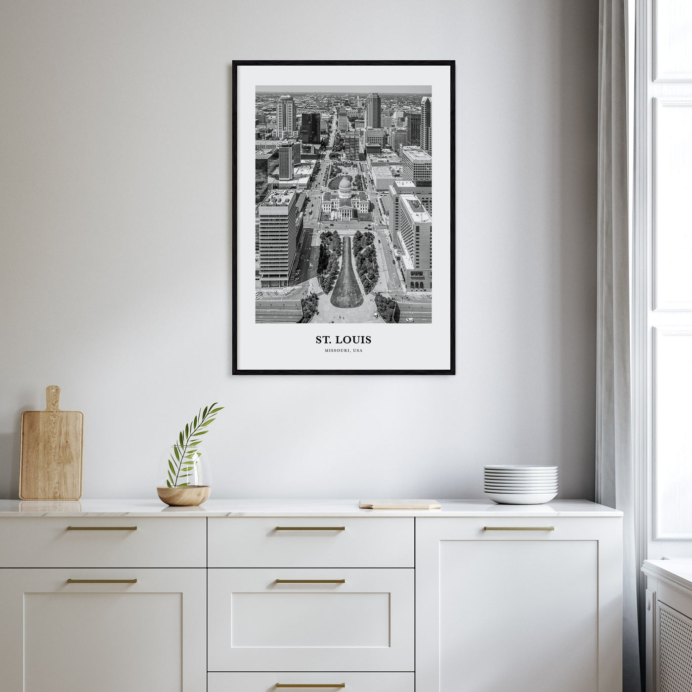 St. Louis Portrait B&W No 2 Poster