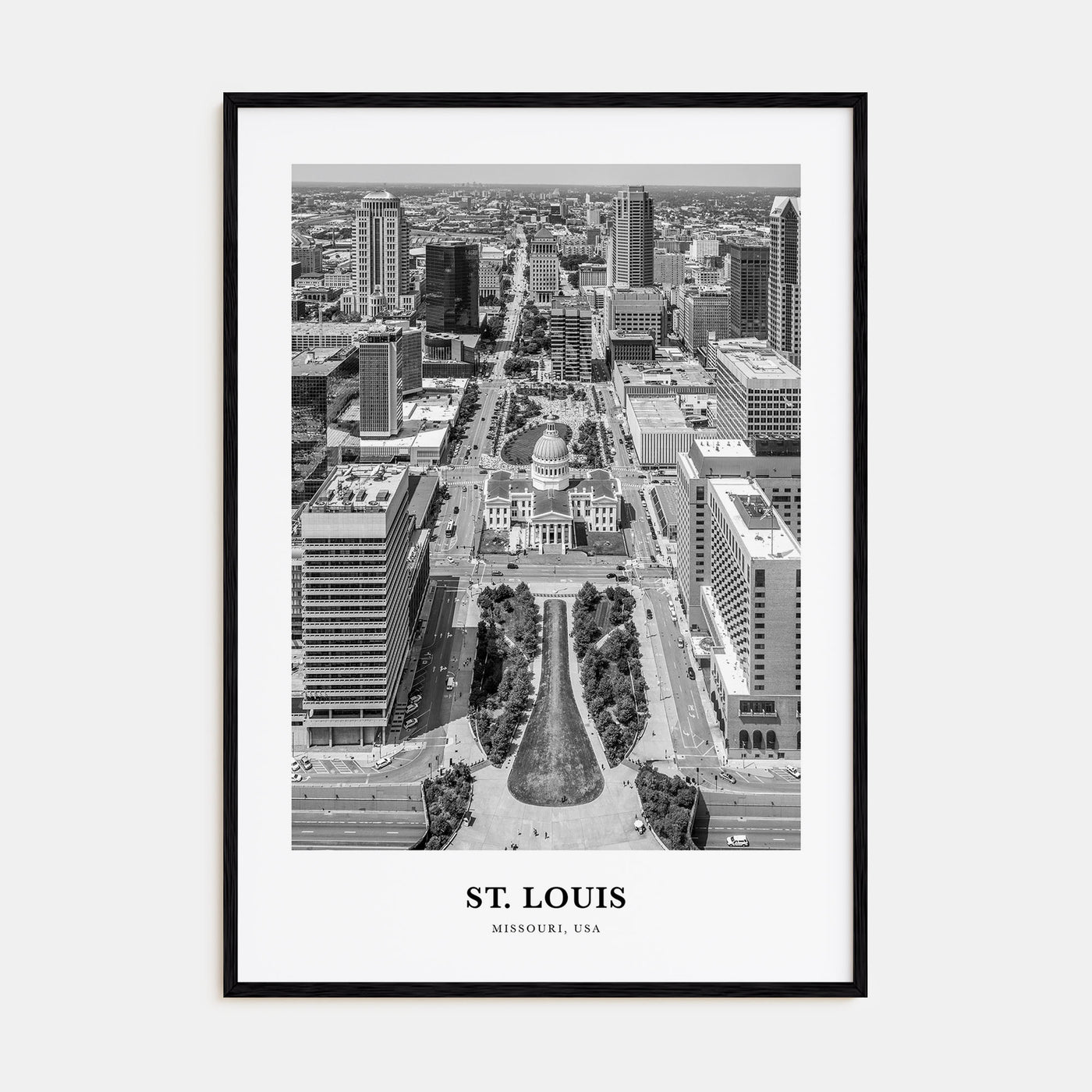 St. Louis Portrait B&W No 2 Poster