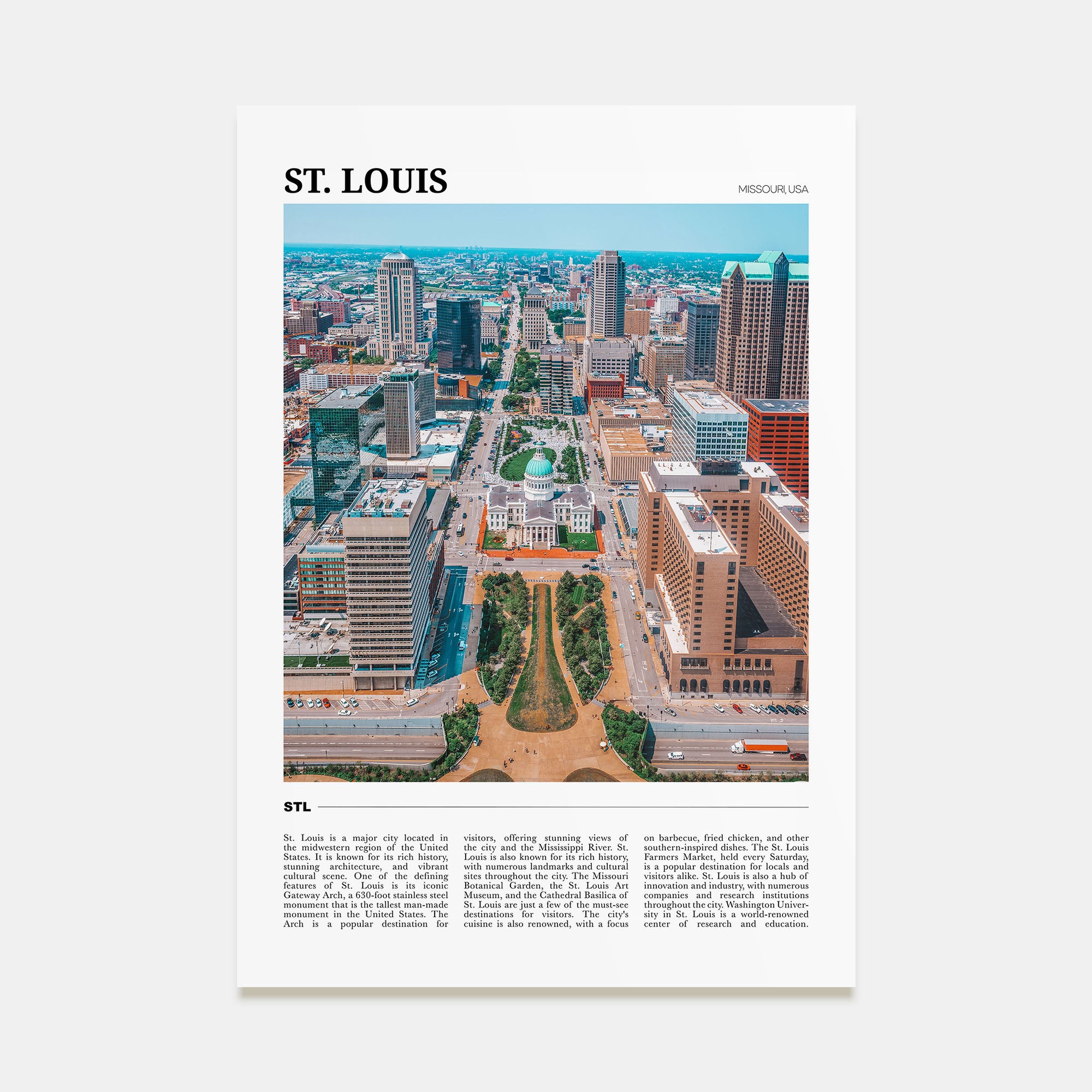 St. Louis Travel Color Poster