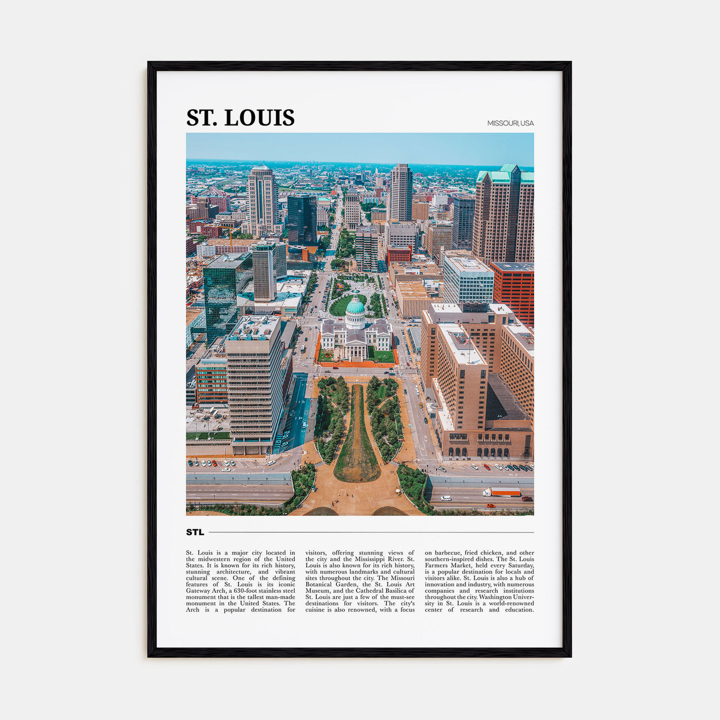 St. Louis Travel Color Poster